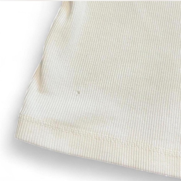 Old Navy Cream ribbed Ruffled Tank Top size XS - Picture 5 of 8